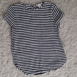 Blouse, Striped, black and white